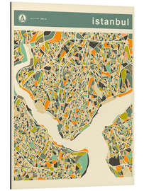 Magnettafel Istanbul Karte Weiß II