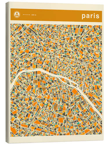 Obraz na płótnie Paris Map