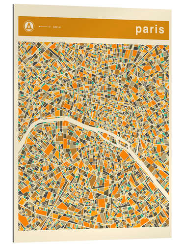 Tableau en plexi-alu Paris Map