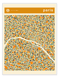 Poster Paris Map