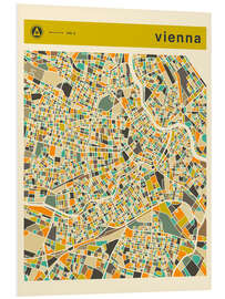 Foam board print Vienna Map III