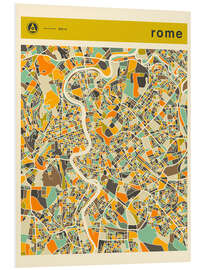 Foam board print Rome Map II