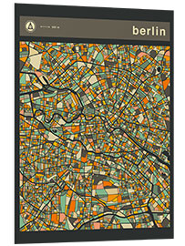 Print på skumplade Berlin City Map V