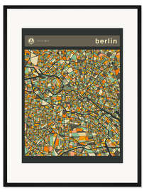 Gerahmter Kunstdruck Berlin Karte V