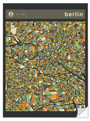 Autocolante decorativo Berlin City Map V