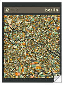 Muursticker Berlin City Map V