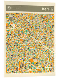 Acrylic print  Berlin City Map IV - Jazzberry Blue