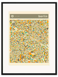 Gerahmter Kunstdruck Berlin Karte IV