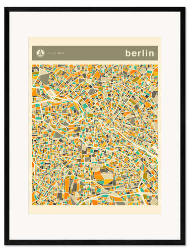 Framed art print Berlin City Map IV