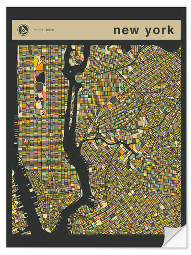 Vinilo para la pared NEW YORK MAP