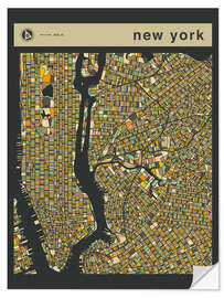 Autocolante decorativo NEW YORK MAP