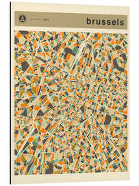 Magnettafel Brüssel Karte