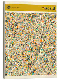 Lienzo  Mapa de Madrid - Jazzberry Blue