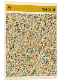 Foam board print Madrid Map II