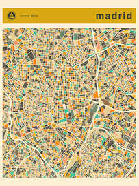 Magnettafel Madrid Karte II