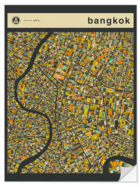 Muursticker Bangkok Map II