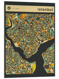 Gallery print Istanbul Map Black II