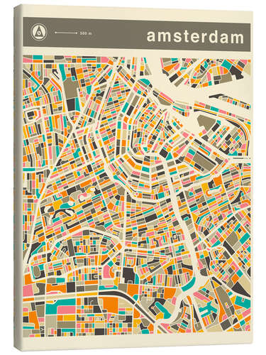 Obraz na płótnie AMSTERDAM MAP