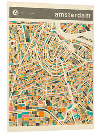 Hartschaumbild AMSTERDAM MAP