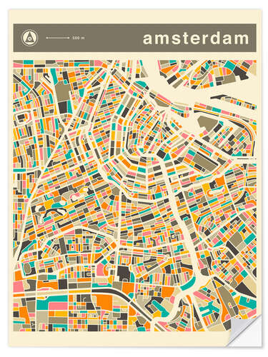 Autocolante decorativo AMSTERDAM MAP