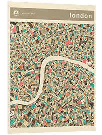 Foam board print London Map II