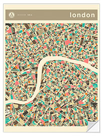 Autocolante decorativo London Map II