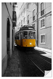 Selvklebende plakat Lisbon Tram