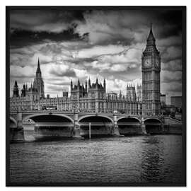Gerahmter Kunstdruck LONDON Houses of Parliament &amp; Westminster Bridge