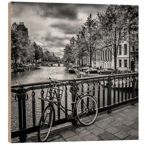 Hout print AMSTERDAM Emperors Canal