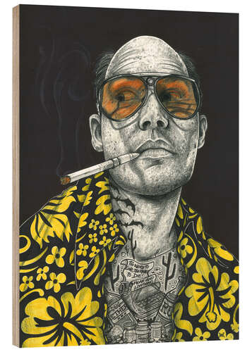 Wood print Fear and Loathing