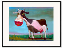 Gerahmter Kunstdruck Flotte Kuh