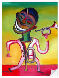 Vinilo para la pared Jazz trumpeter