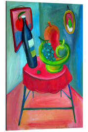 Magnettafel Tisch und Wein