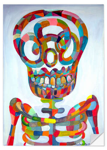 Adesivo murale Pop Art Skeleton