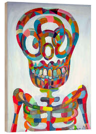 Stampa su legno Pop Art Skeleton