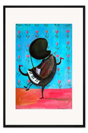 Gerahmter Kunstdruck Happy Piano