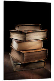 Magnettafel Alte Bücher in einem Stapel