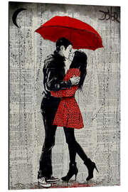 Tableau en aluminium Un baiser sous la pluie