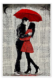 Wandbild  Küsse im Regen - Loui Jover