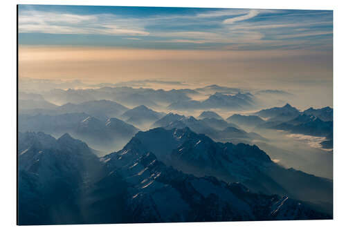 Aluminium print Zugspitze in the haze