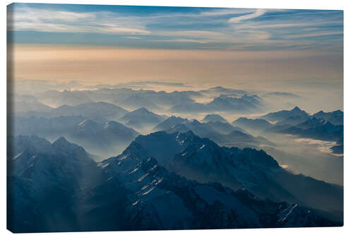 Canvas print Zugspitze in the haze