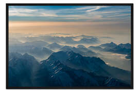 Gerahmter Kunstdruck Zugspitze im Dunst