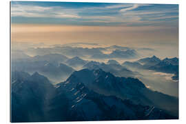 Tableau en plexi-alu Zugspitze in the haze