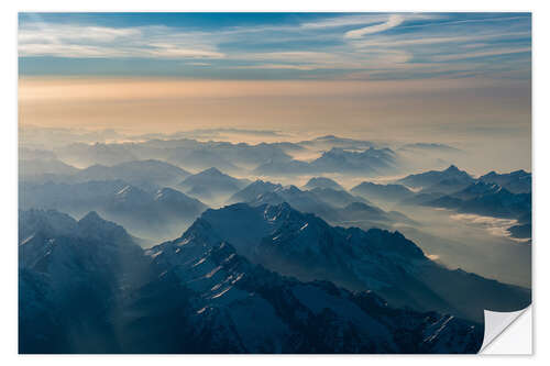 Sticker mural Zugspitze in the haze