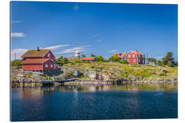 Tableau en plexi-alu Summer in the Swedish archipelago islands