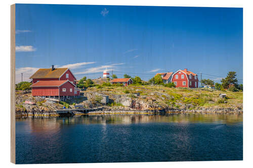 Quadro de madeira Summer in the Swedish archipelago islands