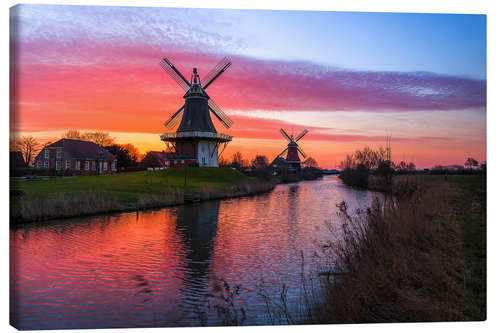 Canvas print Windmills in Greetsiel