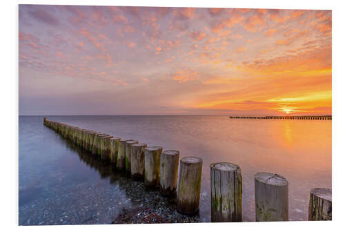 Foam board print Sunrise on the sea Baltic Sea Fehmarn