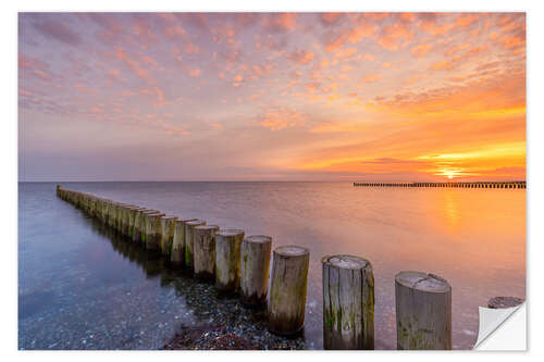 Sisustustarra Sunrise on the sea Baltic Sea Fehmarn