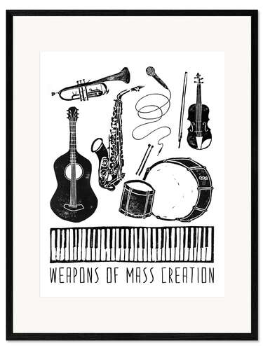 Framed art print Weapons Of Mass Creation - Music